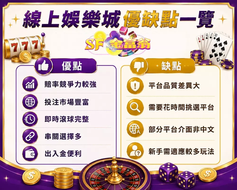 世足投注 - 線上娛樂城優缺點一覽
