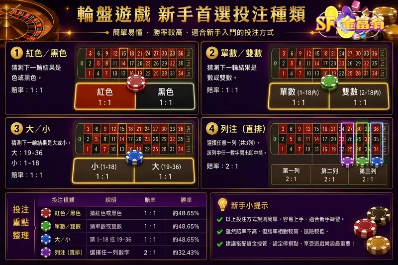 線上輪盤 - 外圍注